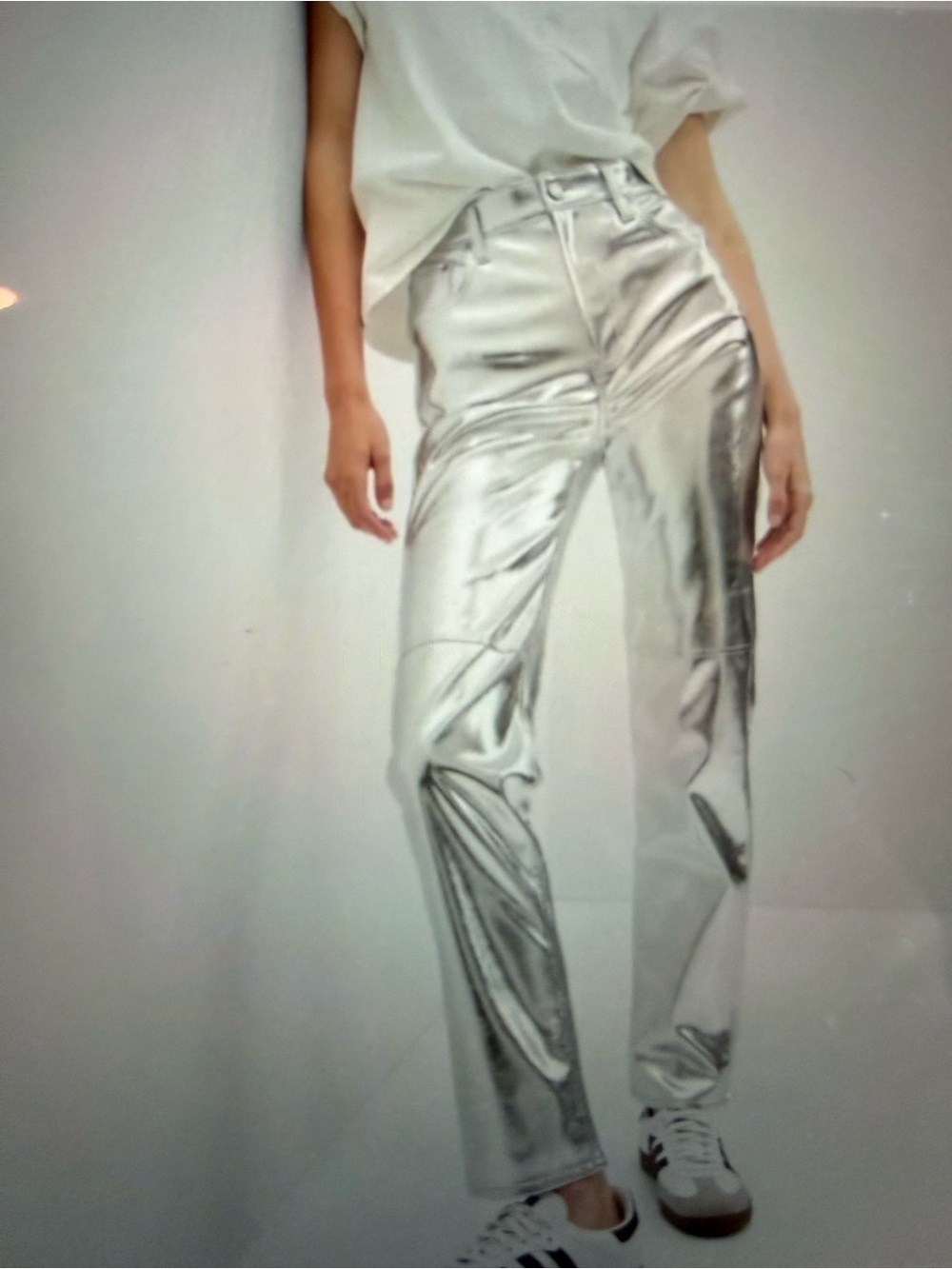 GAP Metallic Silver Pants